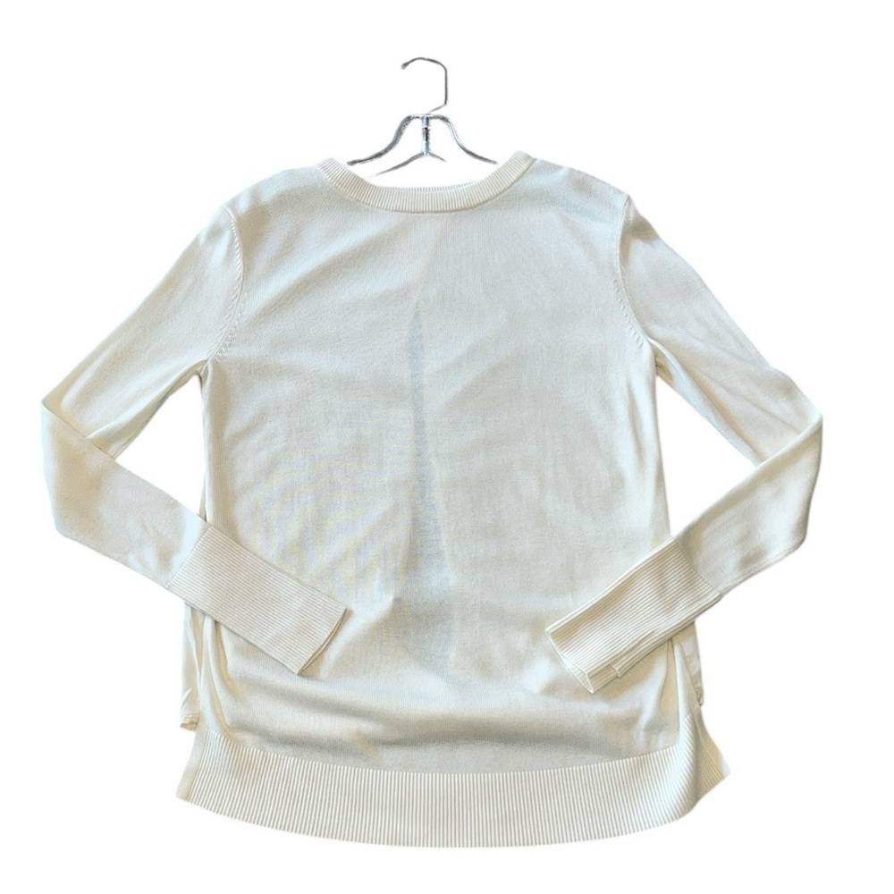 LULULEMON Still At Ease Ivory Pullover Angel Wings Back Size 6 - Picture 9 of 14